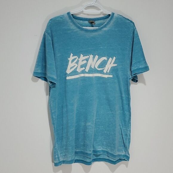 BENCH Blue Medium Shirt Sleeve Shirt - Picture 1 of 5